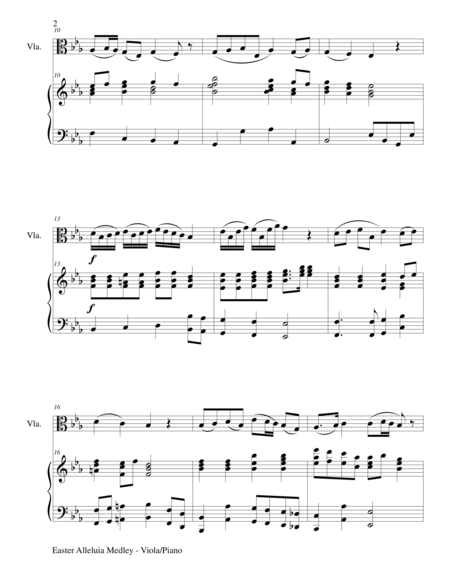 Easter Alleluia Medley Duet Viola Piano Score And Viola Part Page 2