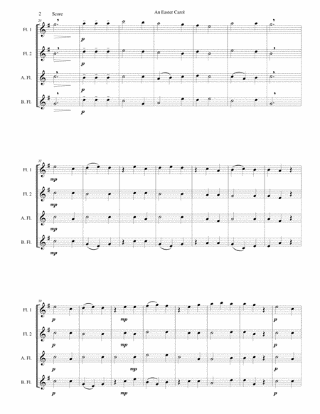 Easter Carol For Flute Quartet Page 2