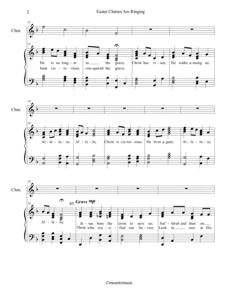 Easter Chimes Are Ringing Hymn Page 2