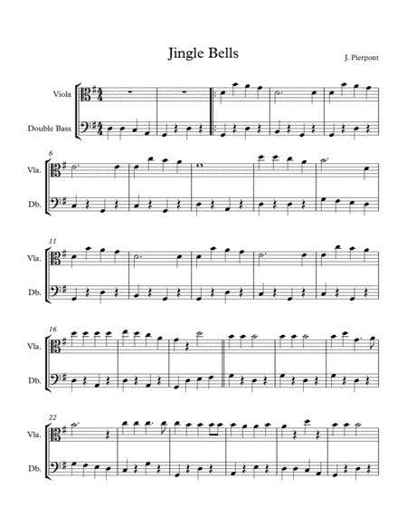 Easy Christmas Duets For Early Intermediate Viola And Bass Duet Volume 1 Page 2