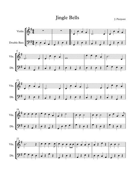 Easy Christmas Duets For Early Intermediate Violin And Bass Volume 1 Page 2