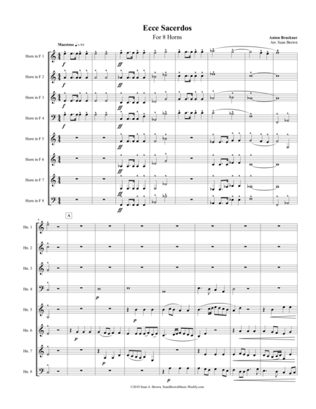 Ecce Sacerdos Arr For 8 Horns Page 2