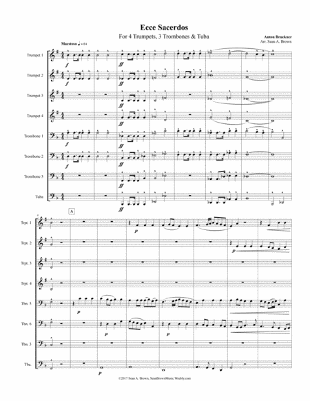 Ecce Sacerdos For Brass Choir Page 2