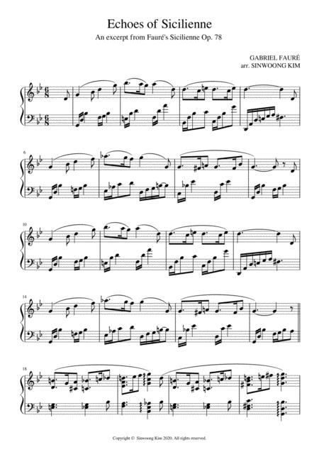 Echoes Of Sicilienne Piano Solo In G Minor Page 2