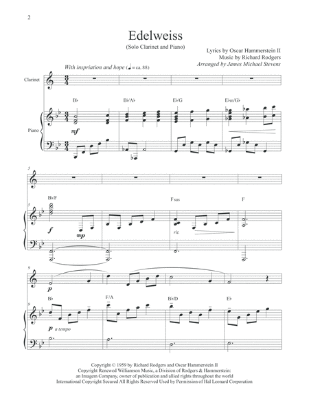 Edelweiss Clarinet Piano Page 2