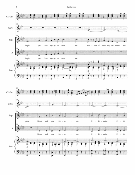 Edelweiss Duet For Soprano And Alto Solo Page 2