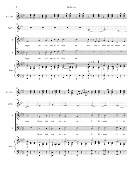 Edelweiss Duet For Tenor And Bass Solo Page 2