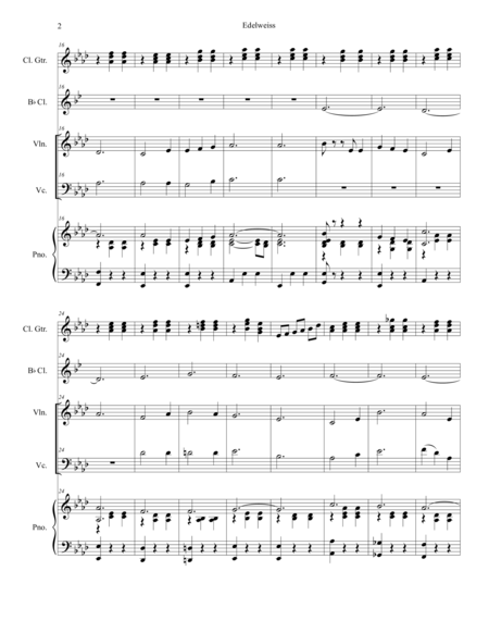 Edelweiss Duet For Violin And Cello Page 2