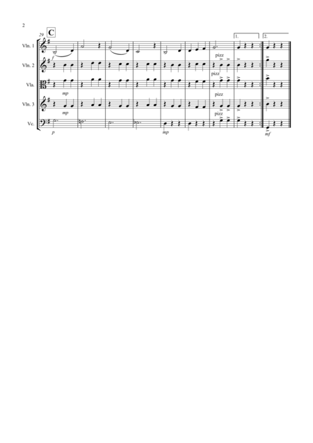 Edelweiss From The Sound Of Music For String Quartet Page 2