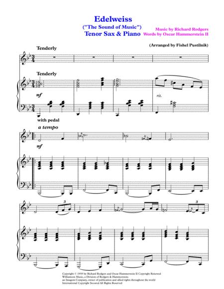 Edelweiss From The Sound Of Music For Tenor Sax And Piano Video Page 2