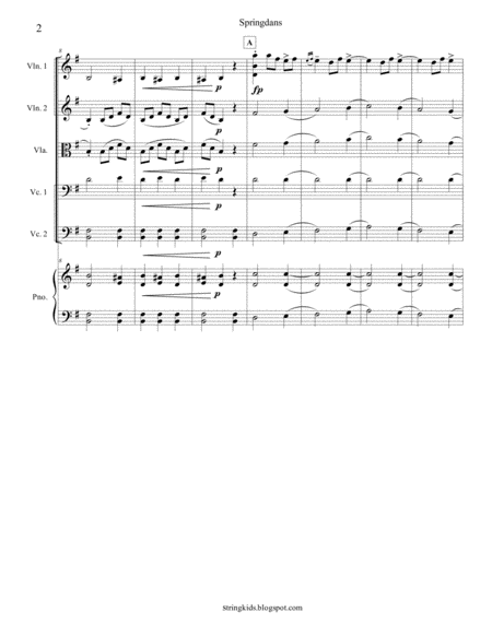 Edvard Grieg Lyric Pieces For String Orchestra Springdans Op 38 No 4 Page 2