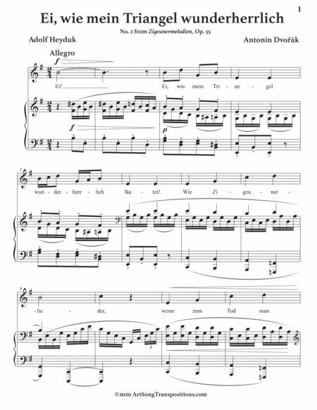 Ei Wie Mein Triangel Wunderherrlich Op 55 No 2 Transposed To E Minor Page 2