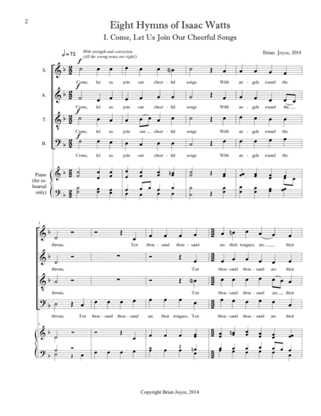 Eight Hymns Of Isaac Watts Page 2