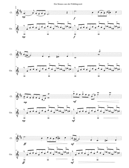 Ein Strauss Aus Der Frhlingszeit A Bunch Of Flowers From Springtime For Clarinet And Guitar Page 2