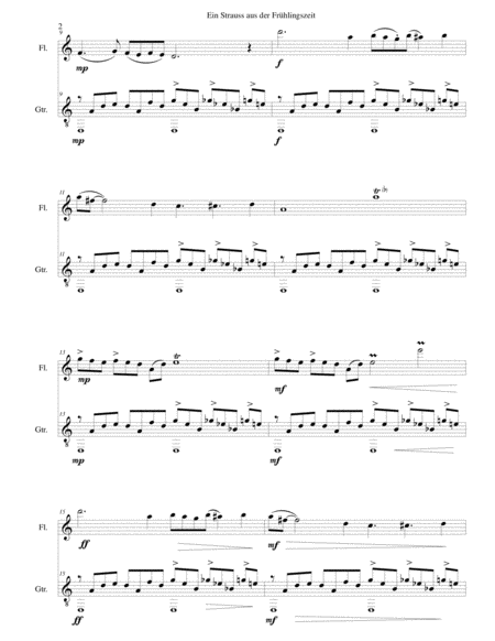 Ein Strauss Aus Der Frhlingszeit A Bunch Of Flowers From Springtime For Flute And Guitar Page 2