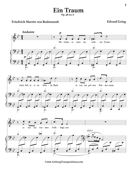 Ein Traum Op 48 No 6 B Flat Major Page 2