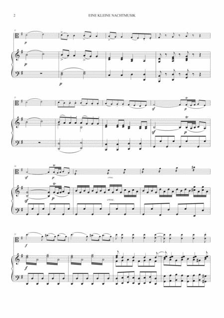 Eine Kleine Nachtmusik 1st Mov For Viola And Piano Page 2