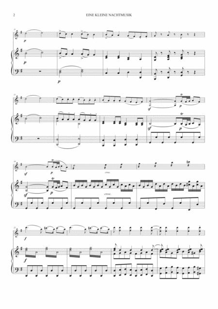 Eine Kleine Nachtmusik 1st Mov For Violin And Piano Page 2