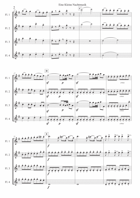 Eine Kleine Nachtmusik Flute Quartet Page 2