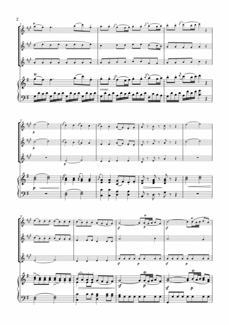 Eine Kleine Nachtmusik For 2 Clarinets And Piano Page 2