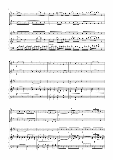 Eine Kleine Nachtmusik For 2 Oboes Bass Clarinet And Piano Page 2