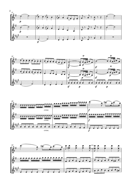 Eine Kleine Nachtmusik For 2 Violins And Bass Clarinet Page 2