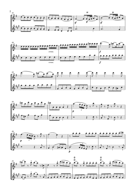 Eine Kleine Nachtmusik For Flute And Clarinet Page 2