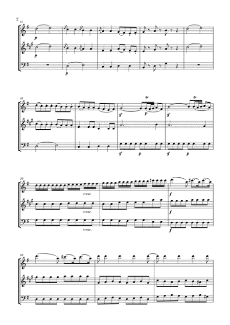 Eine Kleine Nachtmusik For Flute Clarinet And Trombone Page 2