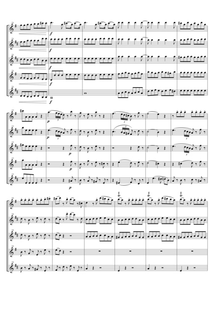 Eine Kleine Nachtmusik For Saxophone Quintet 1st Movement Page 2