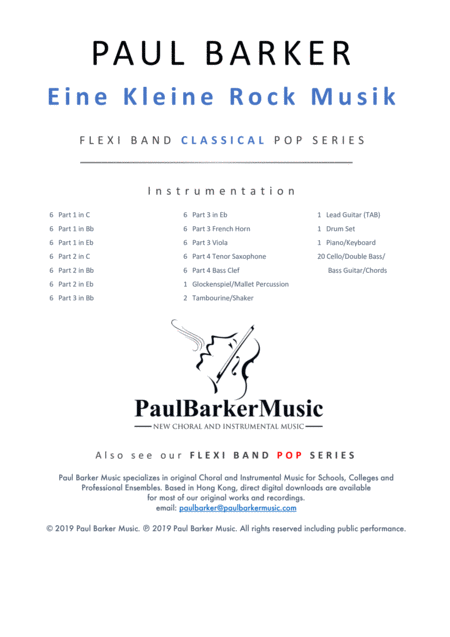 Eine Kleine Rock Musik Flexi Band Score Parts Page 2