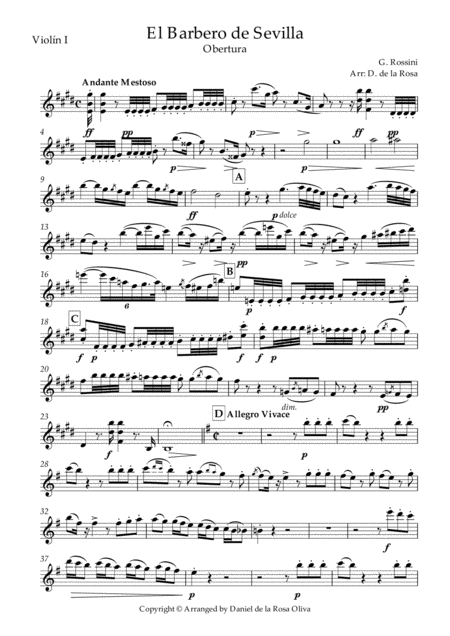 El Barbero De Sevilla G Rossini For String Quartet Full Parts Page 2