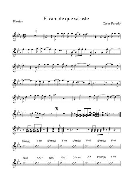 El Camote Que Sacaste For Flute And Jazz Combo Zamacueca Page 2