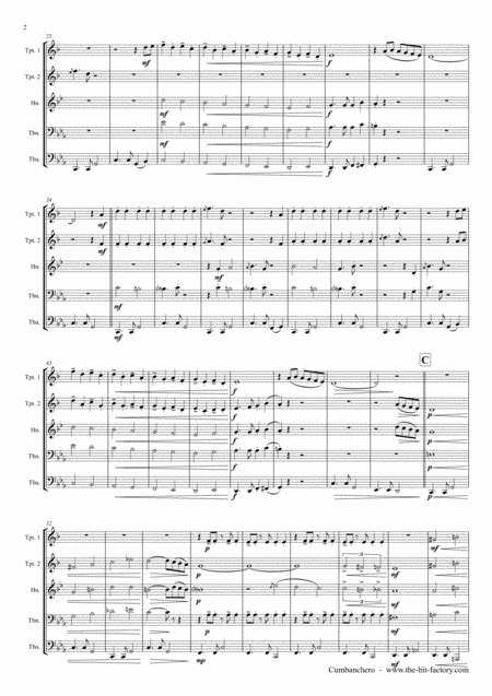 El Cumbanchero Samba Brass Quintet Page 2