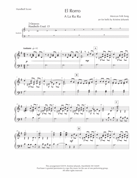 El Rorro A Christmas Lullaby From Mexico A La Ru Ru Two Octave Reproducible Page 2