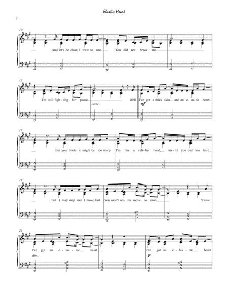 Elastic Heart Sia Piano Vocal Page 2