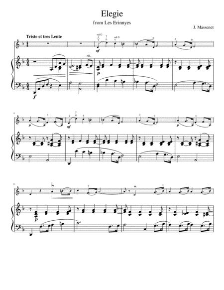 Elegie From Les Erinnyes Violin And Piano Page 2