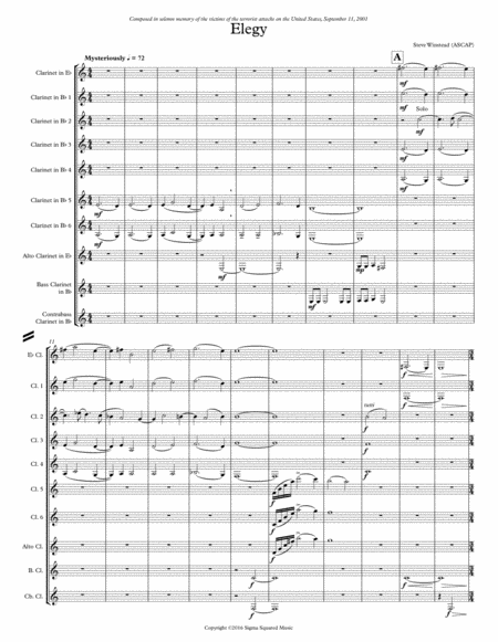 Elegy For Clarinet Choir Page 2