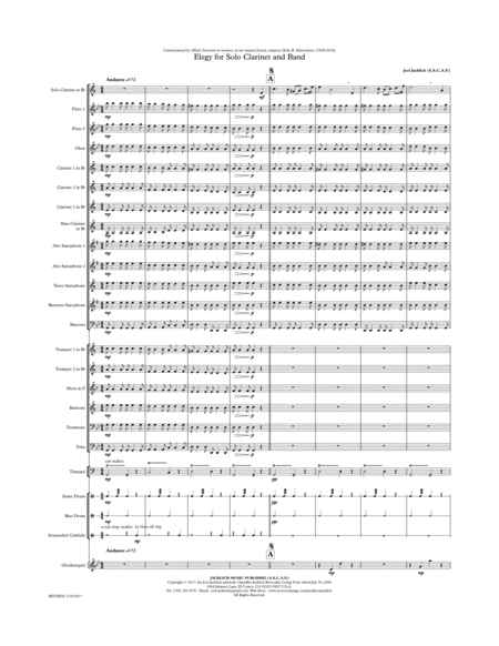 Elegy For Solo Clarinet And Band Page 2