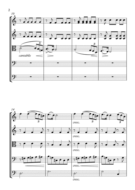 Elegy From Lyric Pieces Op 38 6 String Quartet Ensemble Page 2