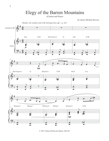 Elegy Of The Barren Mountains Clarinet Piano Page 2