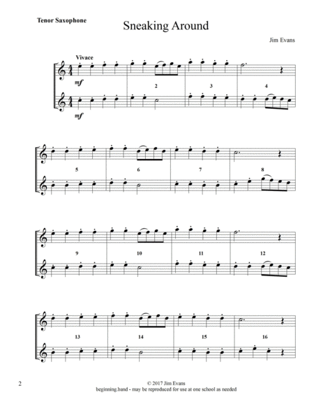 Elementary Duets Volume 1 For Tenor Saxophone Page 2