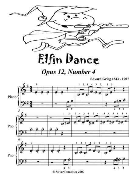 Elfin Dance Opus 12 Number 4 Beginner Piano Sheet Music Page 2