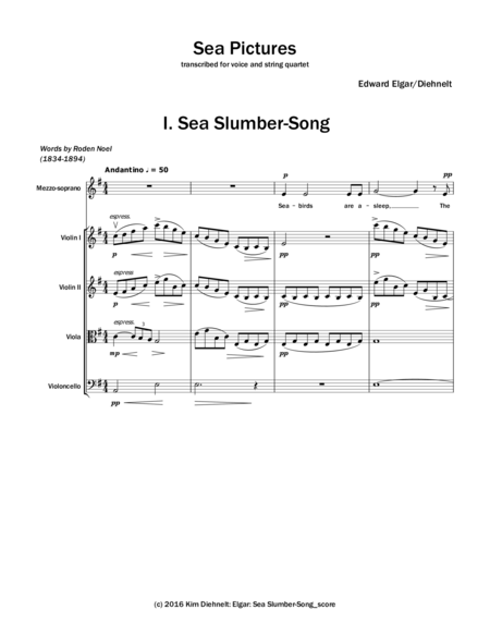 Elgar Sea Slumber Song From Sea Pictures Page 2