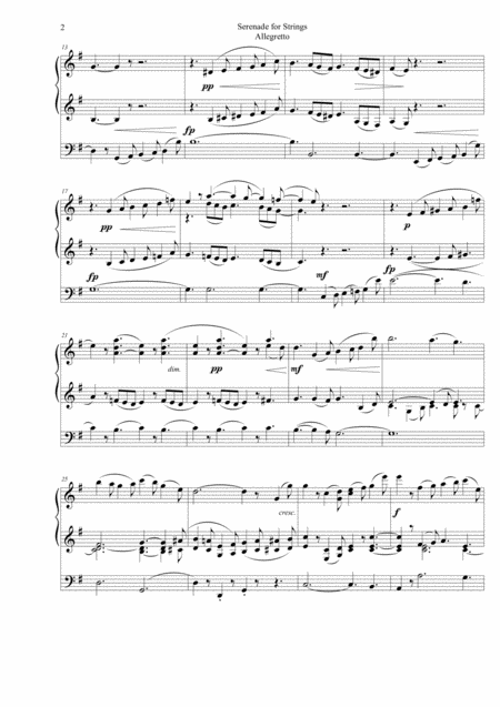 Elgar Serenade For Strings 3 Allegretto For Organ Solo Page 2