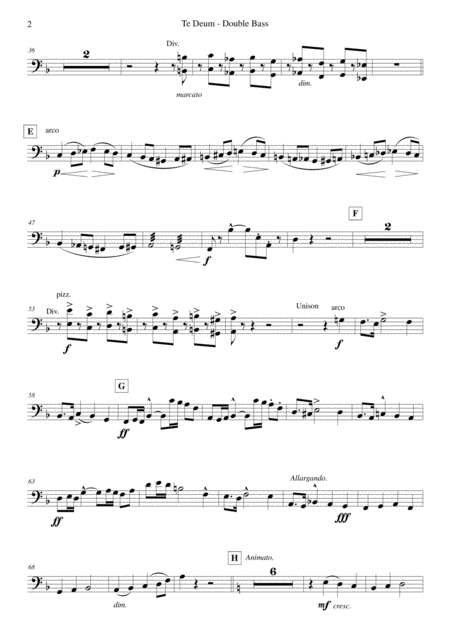 Elgar Te Deum Reduced Orchestration Double Bass Page 2