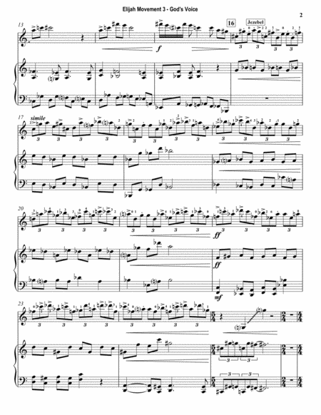 Elijah Tone Poem For Instrumental Solo Violin Movement 3 Gods Voice Page 2