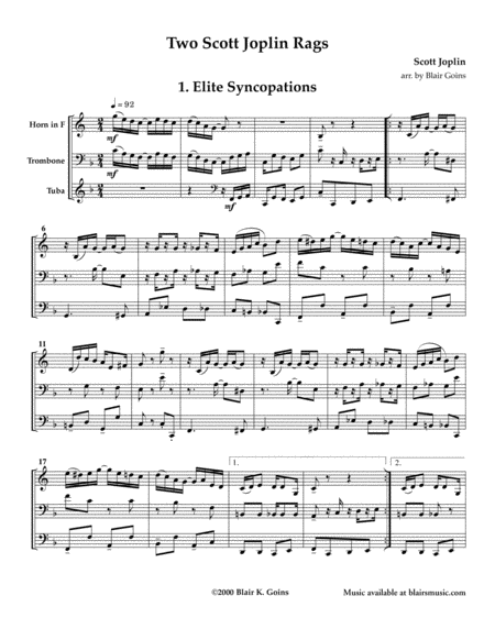 Elite Syncopations And Pine Apple Rag Page 2