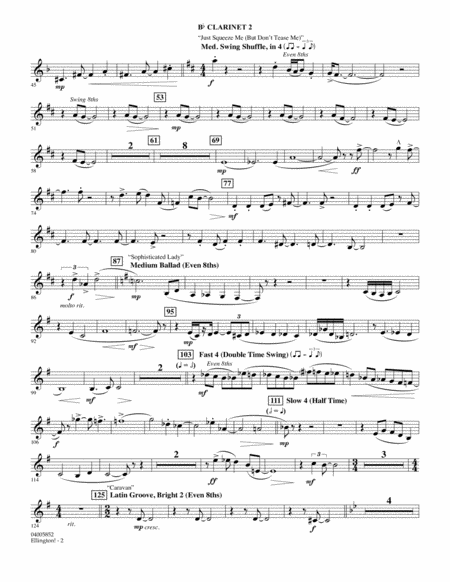 Ellington Arr Stephen Bulla Bb Clarinet 2 Page 2