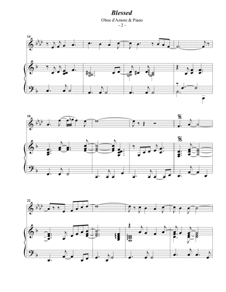 Elton John Blessed For Oboe D Amore Piano Page 2