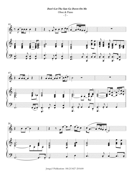 Elton John Dont Let The Sun Go Down On Me For Oboe Piano Page 2